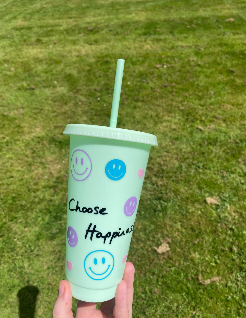 Choose Happiness Smileys Cold Cup