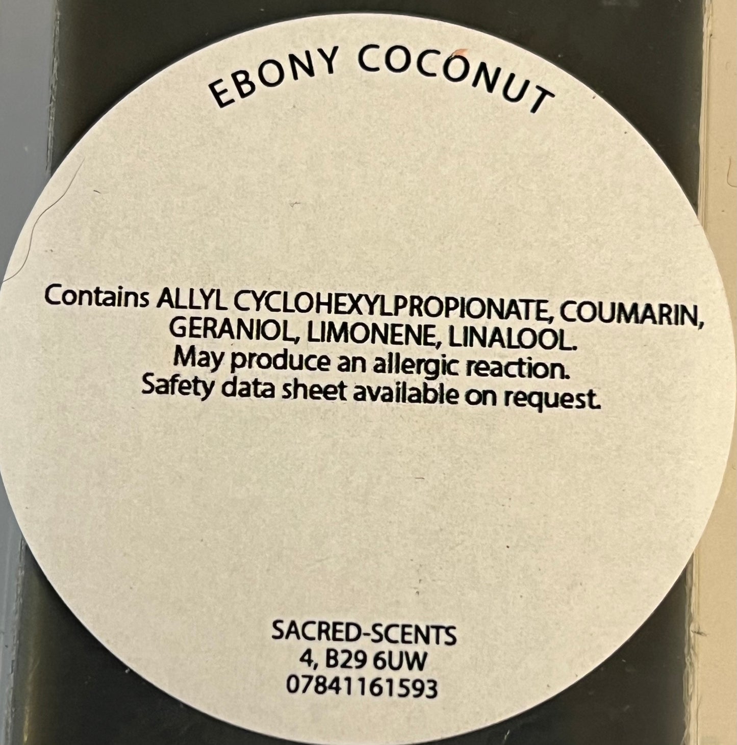 Ebony Coconut clamshell