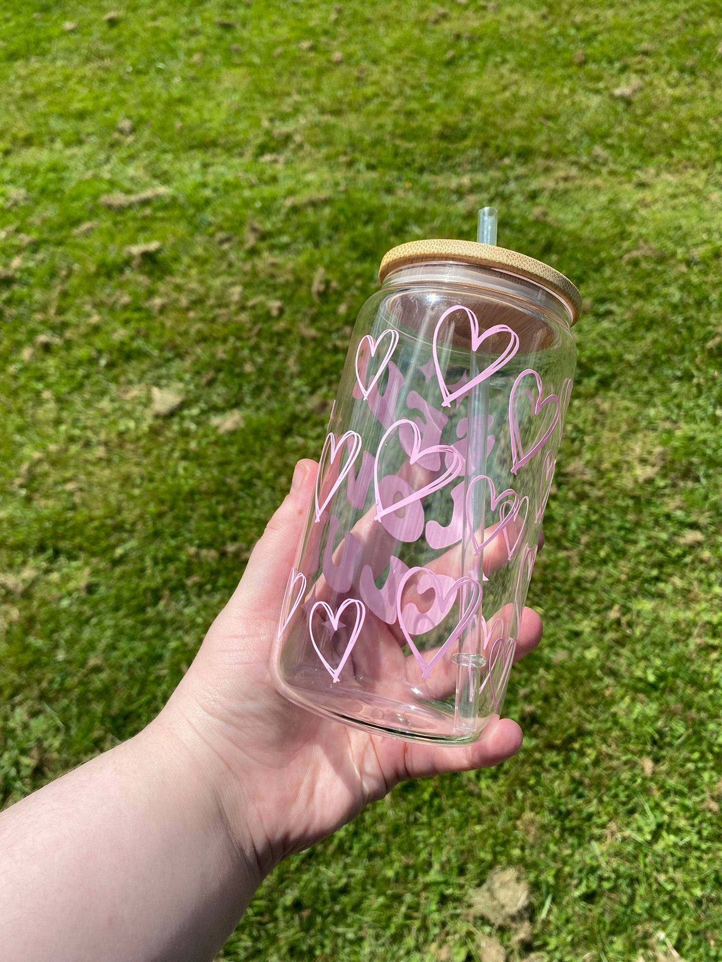 16oz Glass Can Self Love Club Design