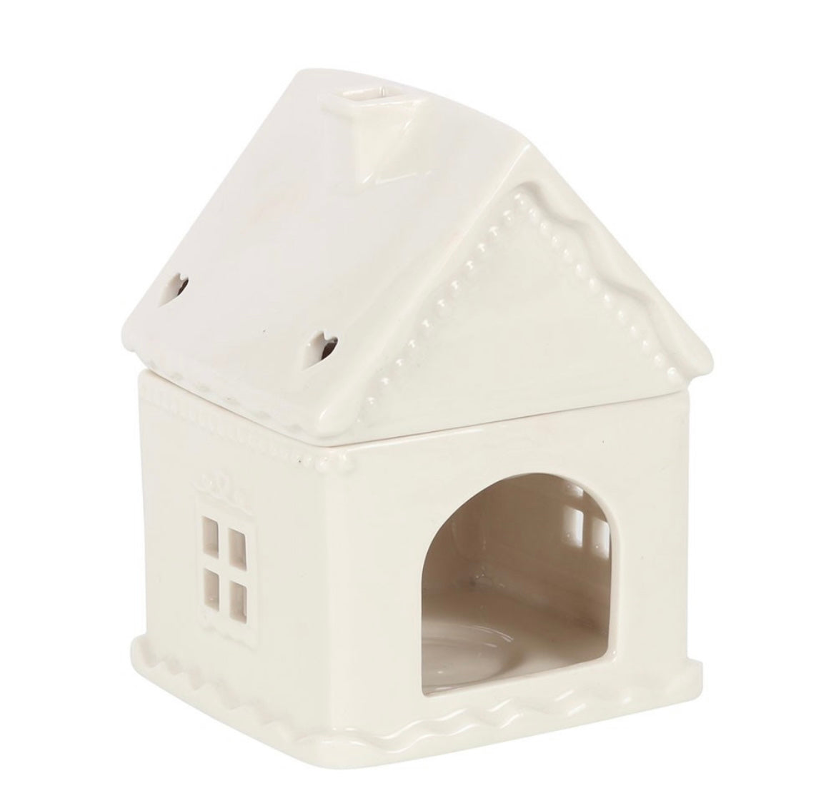 White Gingerbread House Burner