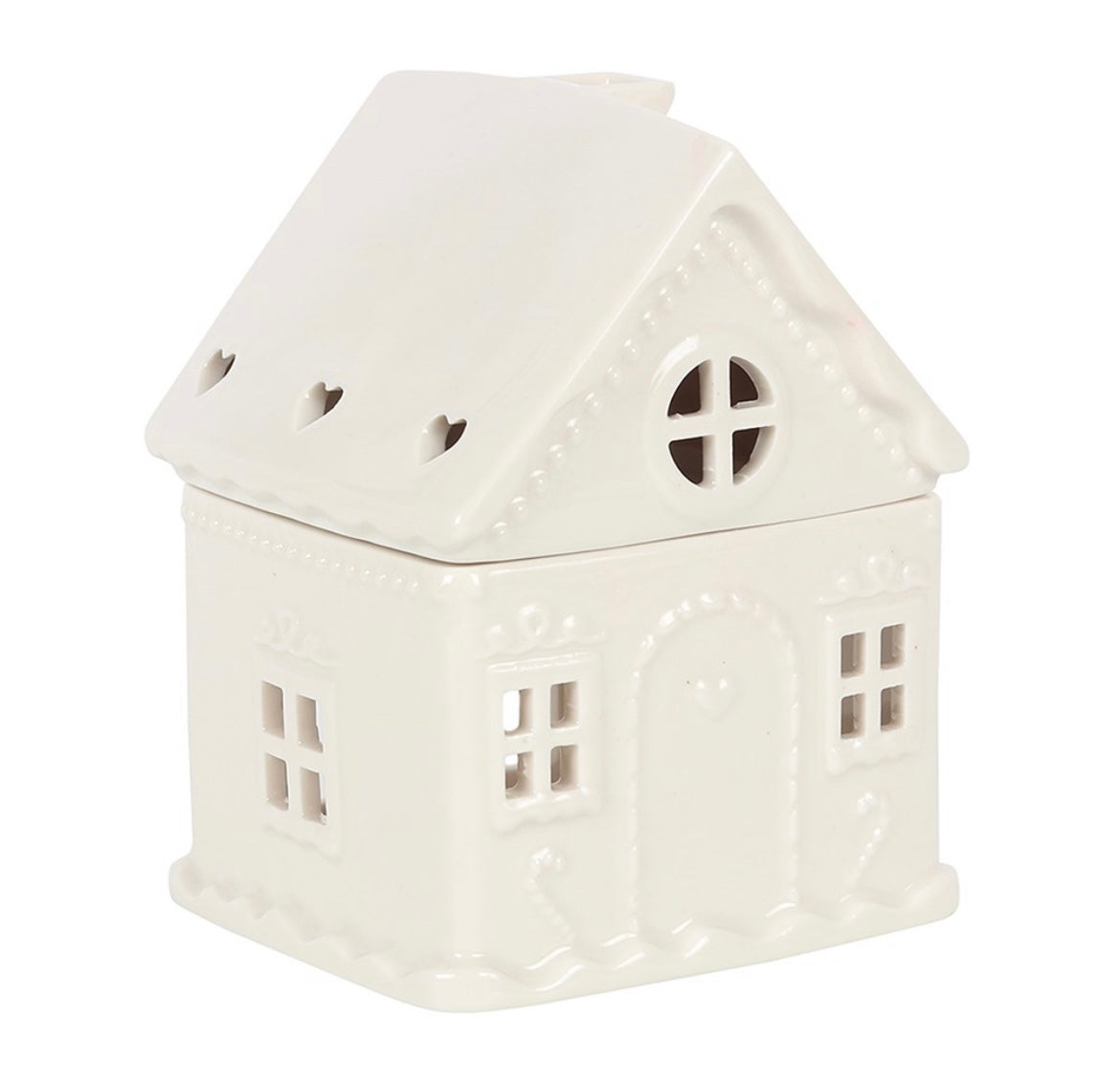 White Gingerbread House Burner