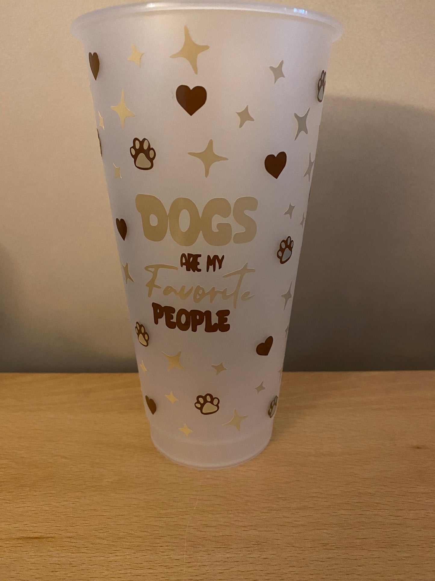 Dogs are my favourite people cold cup