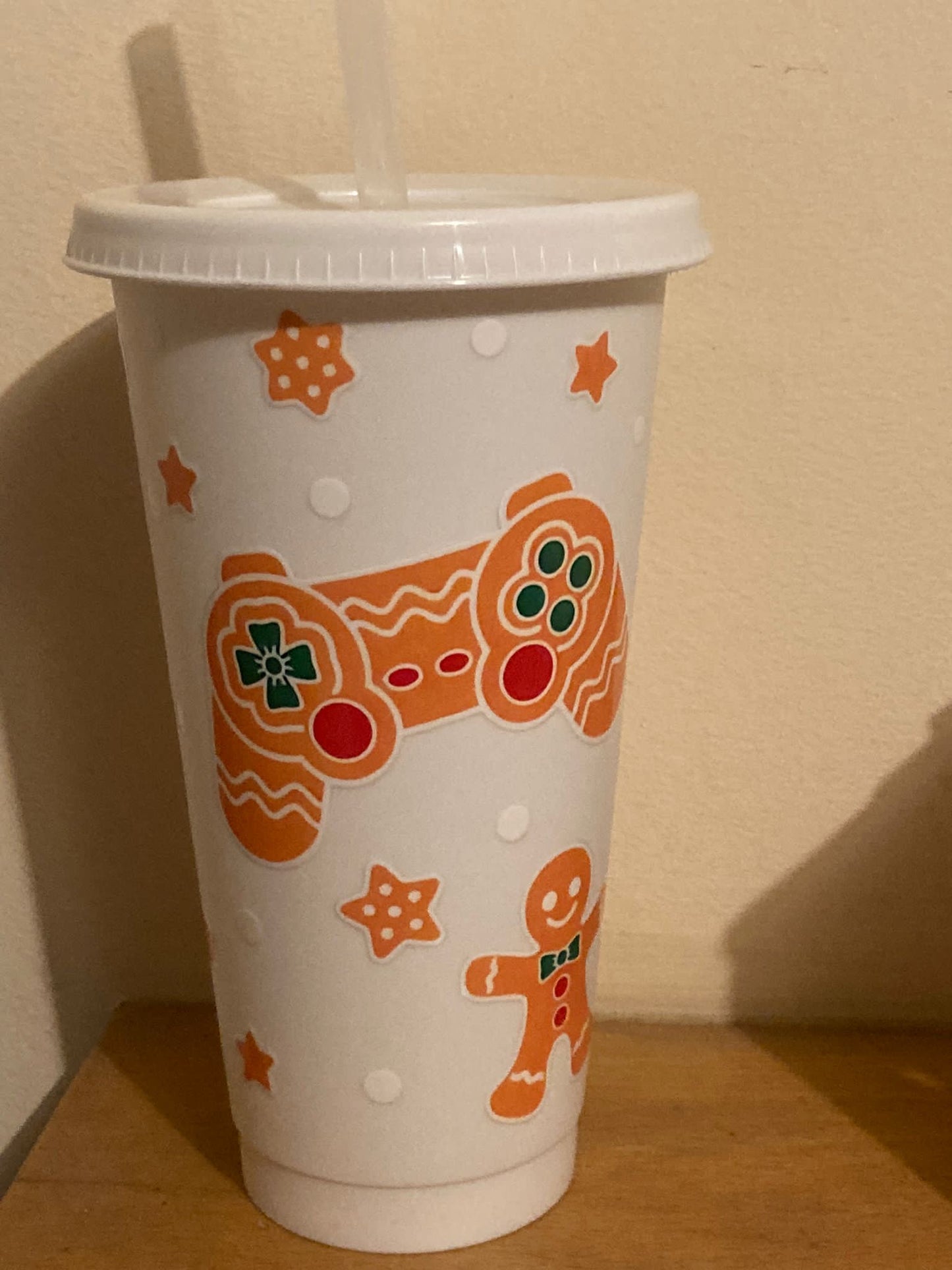 Gingerbread Man design 24oz Cold Cup