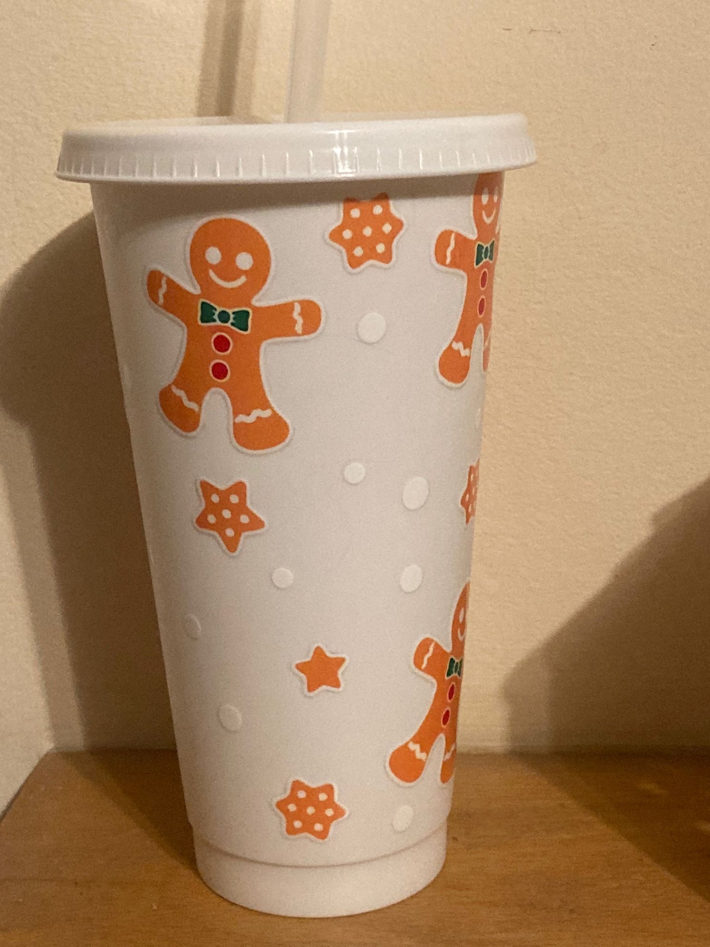 Gingerbread Man design 24oz Cold Cup