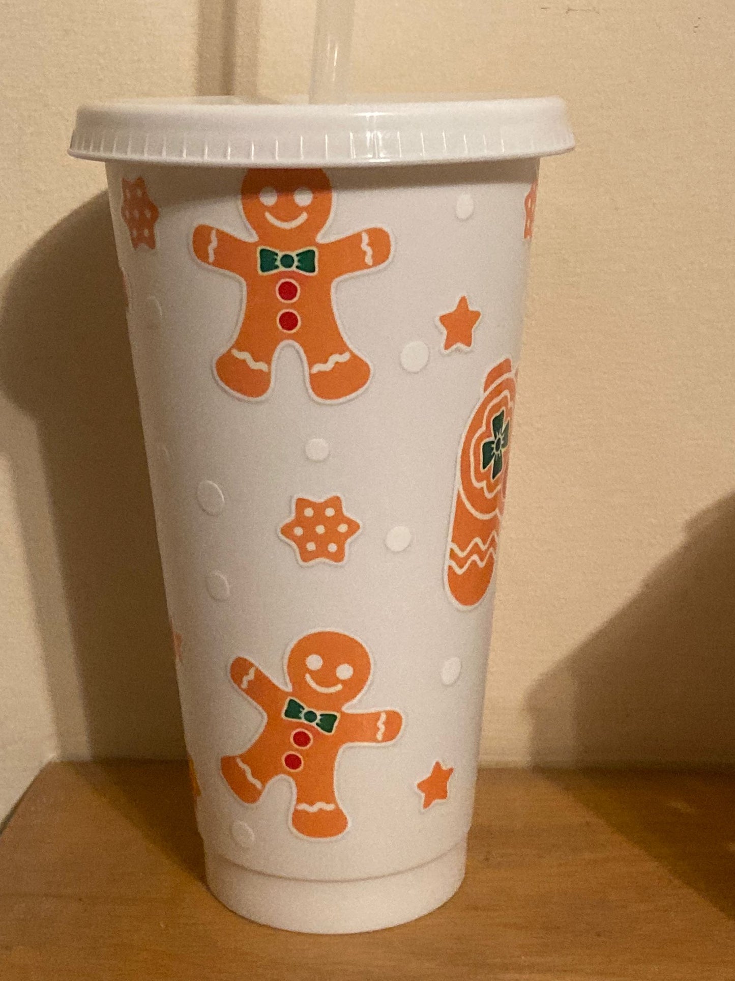 Gingerbread Man design 24oz Cold Cup