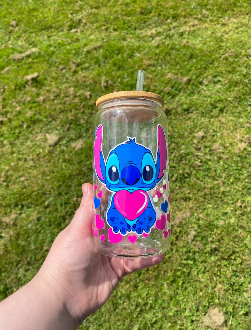 16oz Glass Can Stitch Design