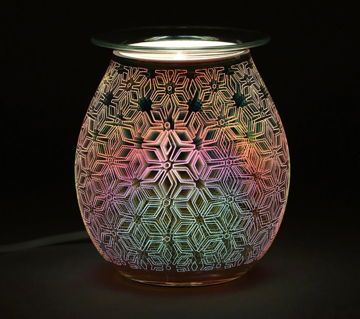 3D GEOMETRIC FLOWER LIGHT UP ELECTRIC BURNER