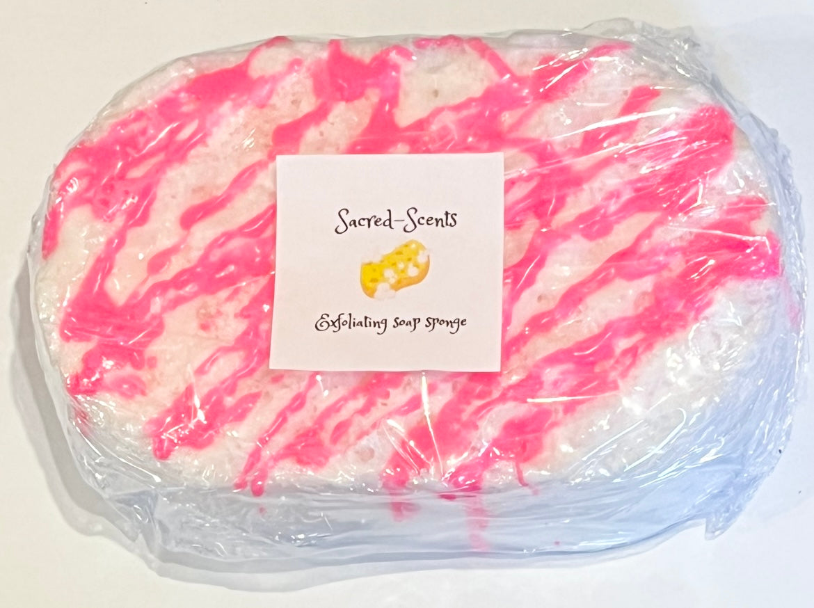 A Splash of Pink Scented Exfoliating Soap Sponge