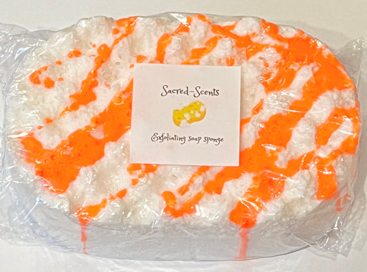 Apricot & Peach Cobbler Scented Exfoliating Soap Sponge