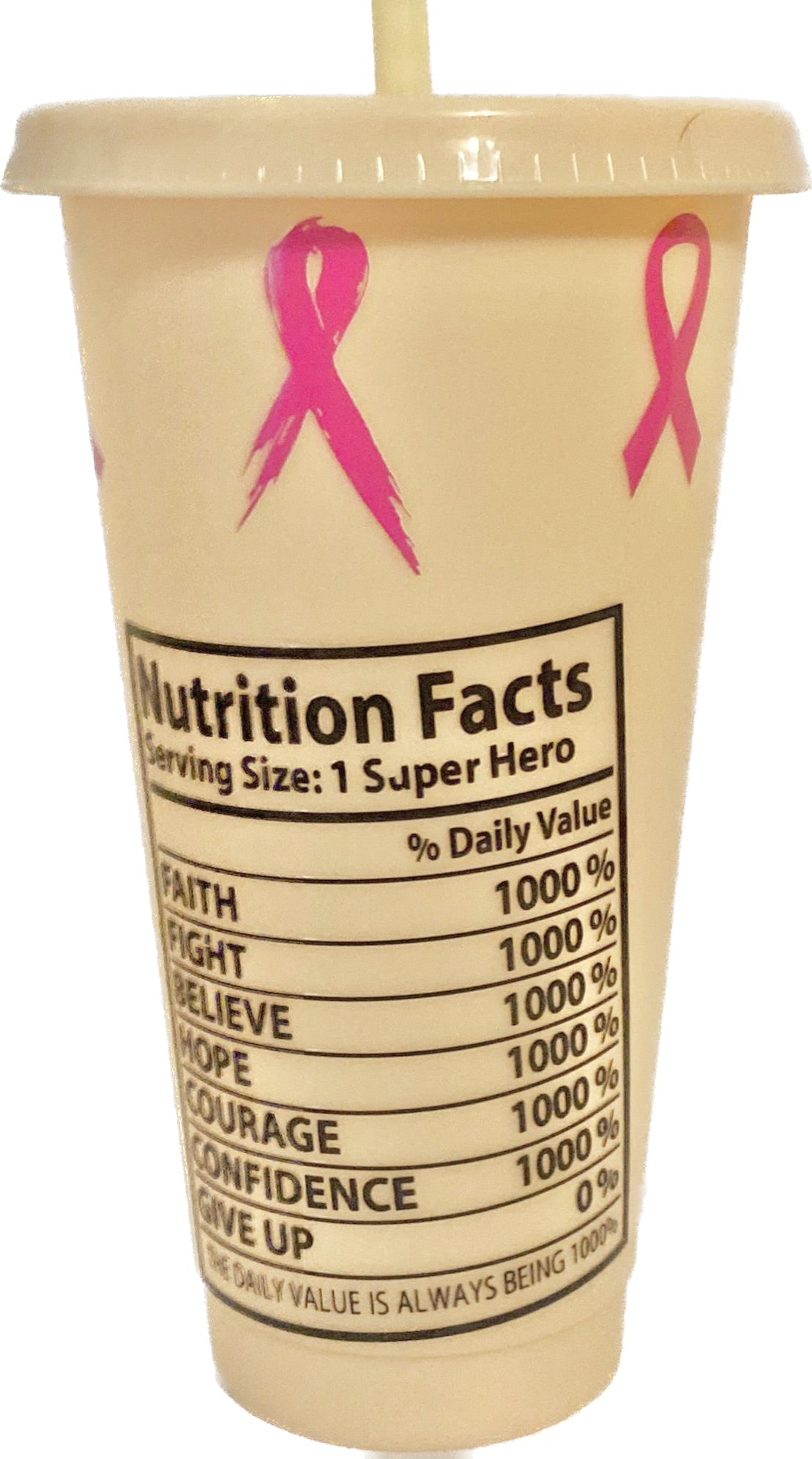 Breast Cancer Awareness/ Survivor 24oz Cold Cup