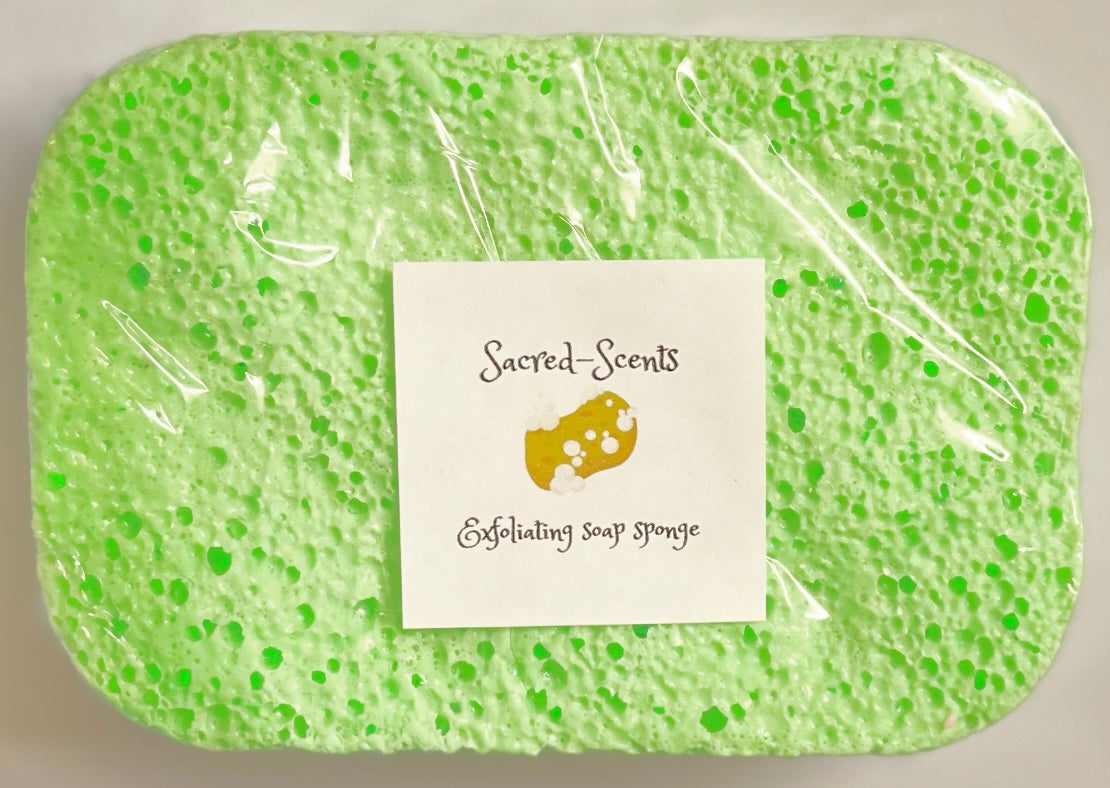 Rhubarb Picante Scented Exfoliating Soap Sponge