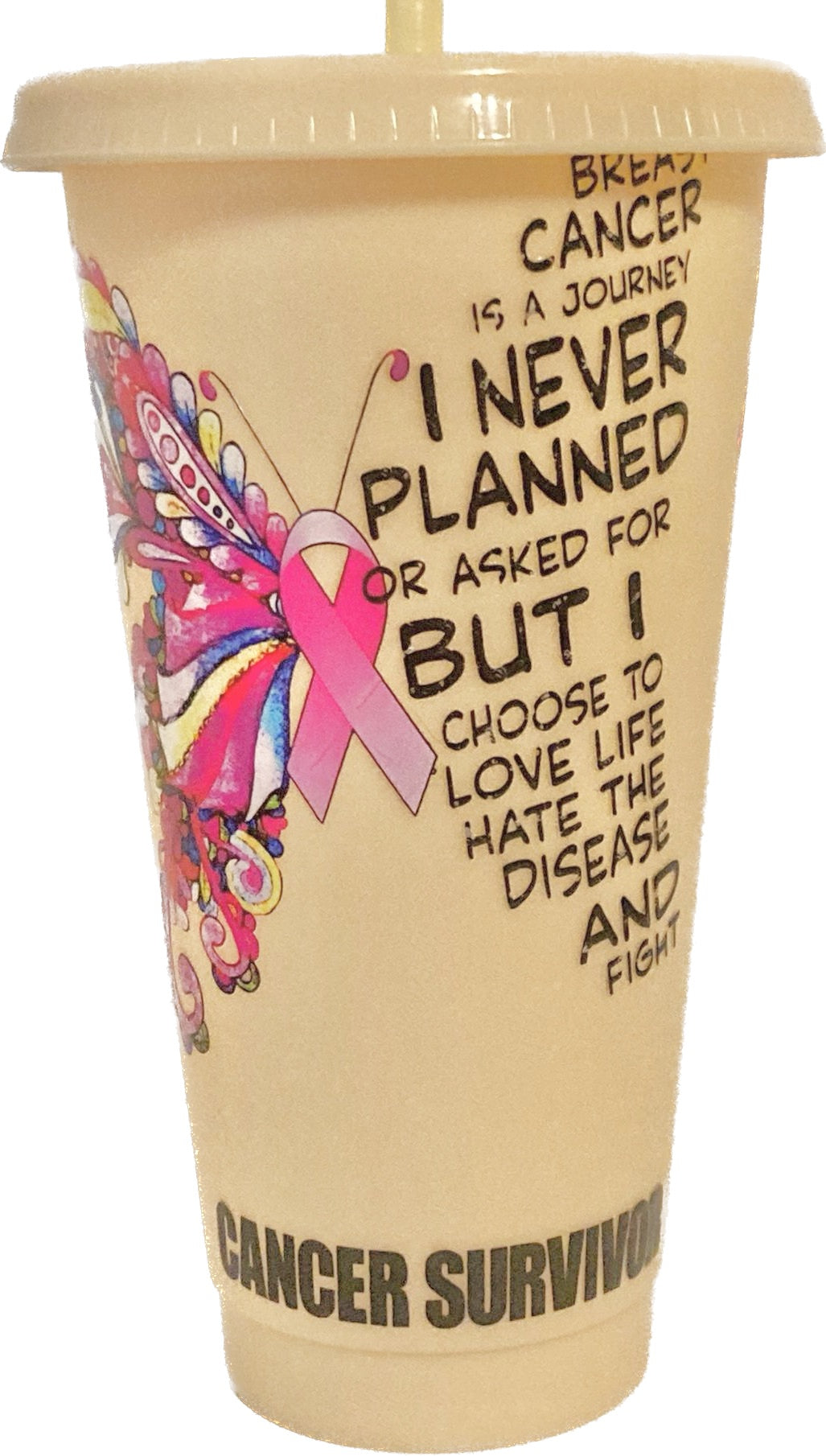 Breast Cancer Awareness/ Survivor 24oz Cold Cup