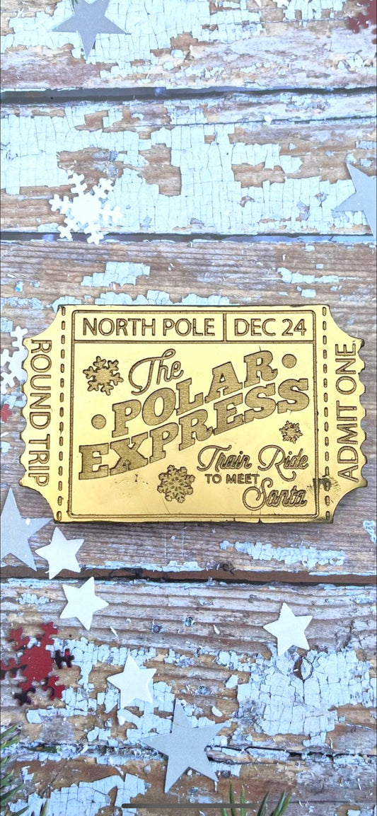 Polar Express Golden Ticket wax melt shape